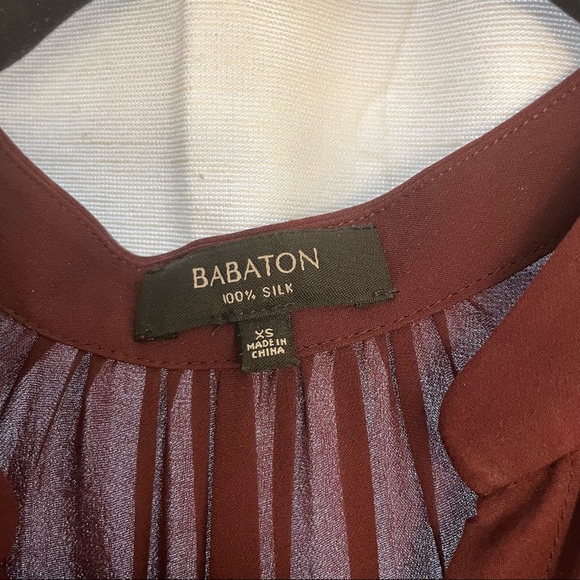 Aritzia Babaton Bennett Dress 100% Silk Maroon / Burgundy Size XS - Picture 12 of 12